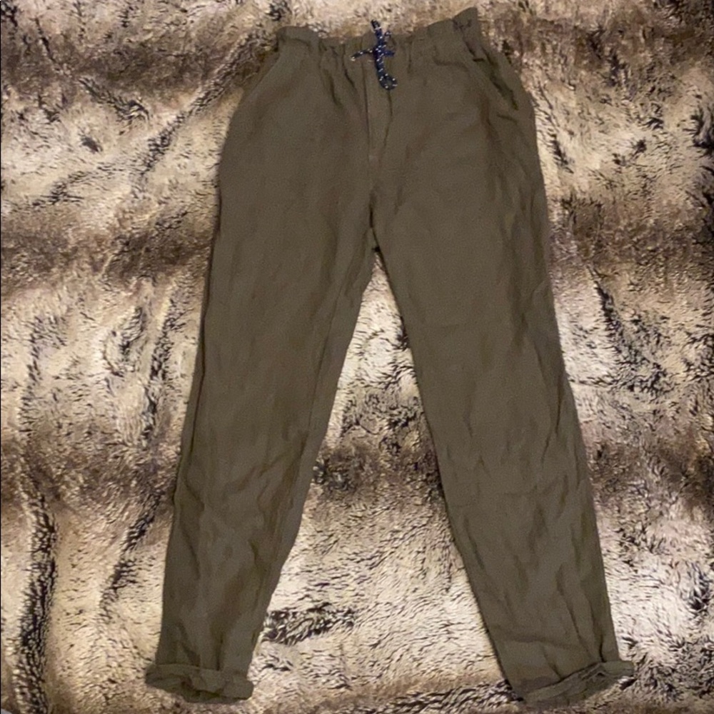 Veronica Beard Jean Jay Drawstring Pants Army S